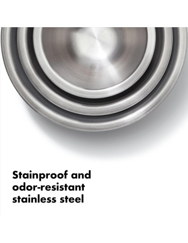 Set de 3 Cuencos Mezcladores OXO Good Grips Acero Inoxidable