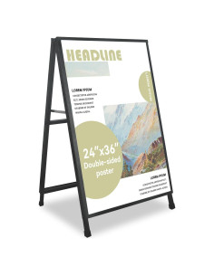 Cartel A Marco Doble Cara YDisplay 61x91 cm Metal Plegable