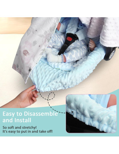 Funda para Asiento de Auto Bebé Boryokun Ajuste Universal Azul