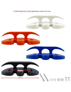 Cleats Plegables de Nylon Gaderth para Barco 2PCS Blanco 2