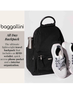 Mochila Baggallini Mujer Clásica con Monedero RFID Negro 2