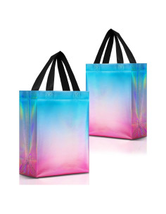 Bolsas de Regalo Reutilizables Nush Nush Gradiente Aqua-Rosa - Set 12