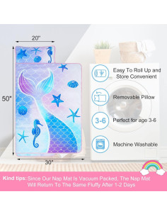 Mat de Siesta Unicornio CHEF CURRY 127x51cm con Almohada 2