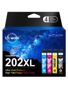 Cartuchos de tinta remanufacturados Uniwork 202XL para Epson 202