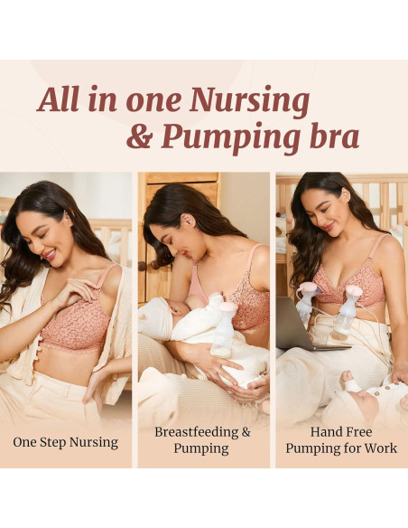 Sostenedor de Lactancia Momanda A113 con Encaje Negro 32B Sostenedor de Lactancia Momanda A113 con Encaje Negro 32B