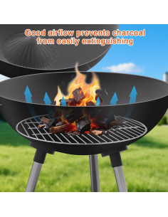 Rejilla de Carbón Coolbird 43 cm para Parrillas Weber 22" 2