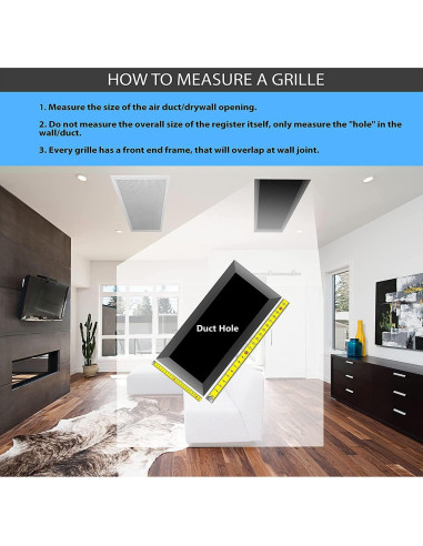 Filtro de Aire HVAC Premium 6x8" Aluminio Blanco Eggcrate