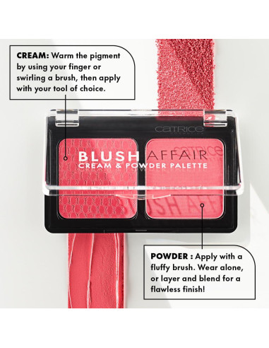 Paleta de Rubor Crema y Polvo Catrice Blush Affair 49.6g