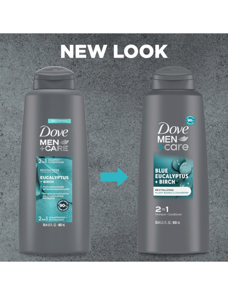 Champú Acondicionador 2 en 1 Dove Men + Care 577 ml Eucalipto