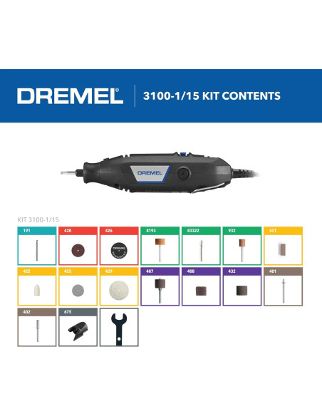 Dremel 3100 Kit Herramienta Rotativa 16 Piezas Velocidad Variable