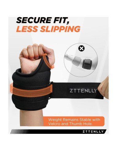 Pesas de Muñeca Ajustables ZTTENLLY 0.45kg - 1lb x 2