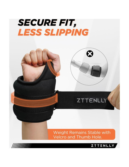 Pesas de Muñeca Ajustables ZTTENLLY 0.45kg - 1lb x 2