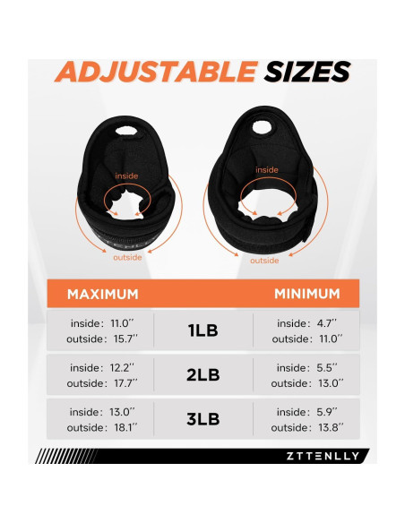 Pesas de Muñeca Ajustables ZTTENLLY 0.45kg - 1lb x 2