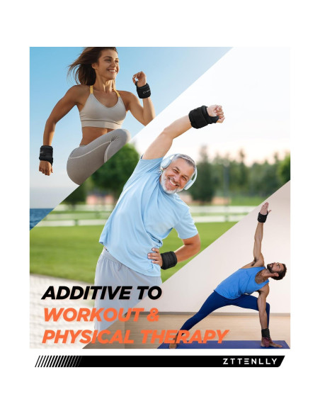 Pesas de Muñeca Ajustables ZTTENLLY 0.45kg - 1lb x 2