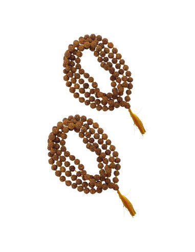 Mala de Rudraksha 108+1 Cuentas NAISHA 8 mm para Meditación