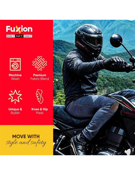 Pantalones de Motocicleta Juicy Trendz con Almohadillas 36W x 86L