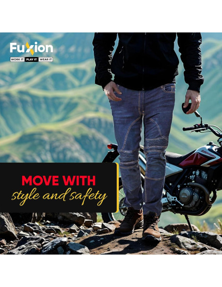 Pantalones de Motocicleta Juicy Trendz con Almohadillas 36W x 86L