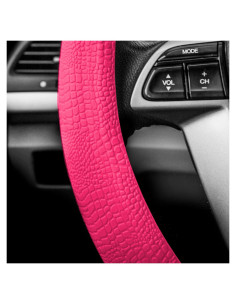 Cubierta de volante FH Group Silicona Patrón Serpiente Magenta