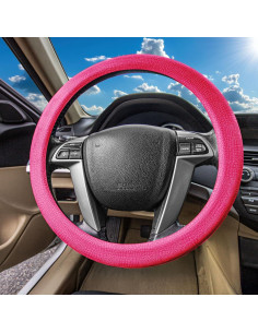 Cubierta de volante FH Group Silicona Patrón Serpiente Magenta 2