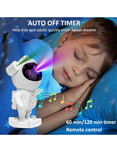 Proyector Galáctico Astronauta MEIBEST con Bluetooth y Ruido Blanco