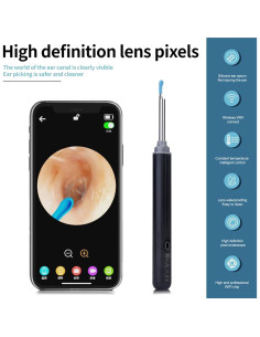 Otoscopio Inalámbrico 1080 HD Xinghuo con Luz LED y Punta de Silicona 2