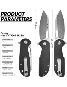 Cuchillo Plegable EDC TONIFE CKT9205 Acero D2 Mango Aluminio 2