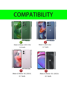 Funda AYMECL para Moto G Power 2025 con Soporte 360 Plata 2