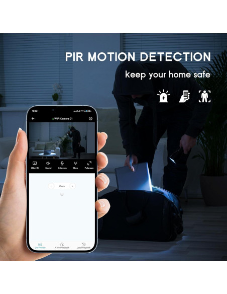 Cámara de Seguridad Inalámbrica Vegoran TQ95 1080P WiFi Interior