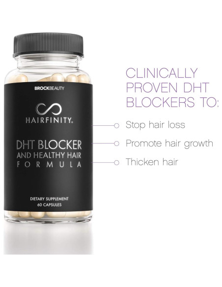 Suplemento Hairfinity Bloqueador DHT - 60 Cápsulas Veganas