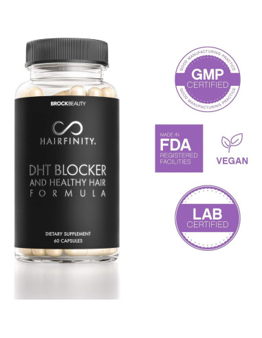 Suplemento Hairfinity Bloqueador DHT - 60 Cápsulas Veganas