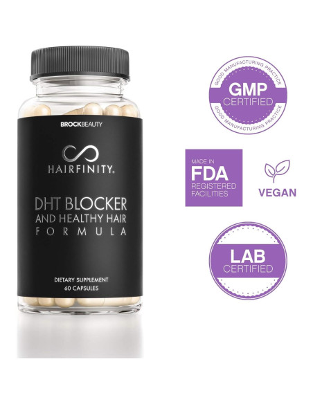 Suplemento Hairfinity Bloqueador DHT - 60 Cápsulas Veganas