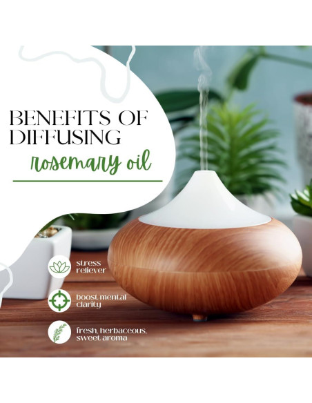 Aceite Esencial de Romero GreenHealth 237 ml - 100% Puro Aceite Esencial de Romero GreenHealth 237 ml - 100% Puro