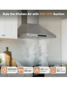 Campana de Pared VIKIO Home 30" Acero Inoxidable 900 CFM 2