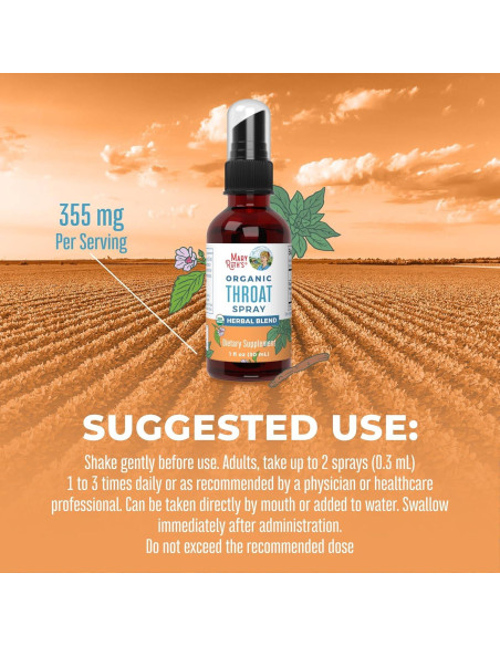 Spray Orgánico para la Garganta MaryRuth 30 ml | 4 Hierbas