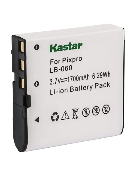 Batería de Reemplazo Kastar LB-060 para Cámaras Kodak y Minolta