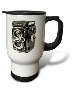 Taza de Viaje Acero Inoxidable 3dRose Vintage Cámara Reflex 396 ml 2