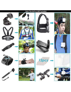 Kit de Accesorios para Cámara de Acción Navitech 60-en-1 2