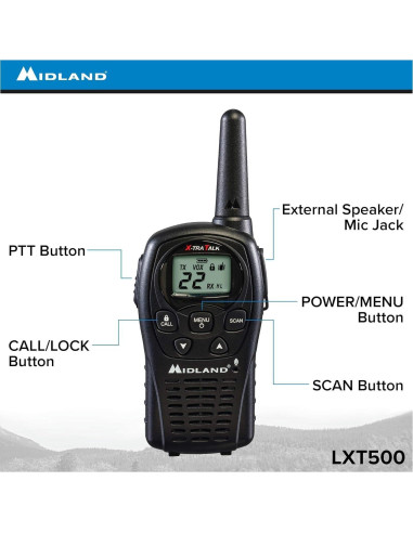 Radios de Dos Vías Midland LXT500VP3 - Paquete de 4