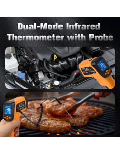 Termómetro Infrarrojo Digital SURPEER IR-K-1472 Sin Contacto -50C a 800C 2