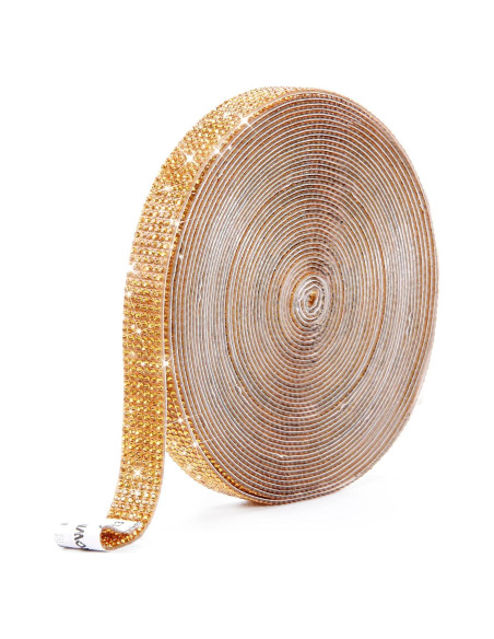 Cinta de Rhinestone Autoadhesiva Grande&Sueño 1.3 cm x 3 m Dorado