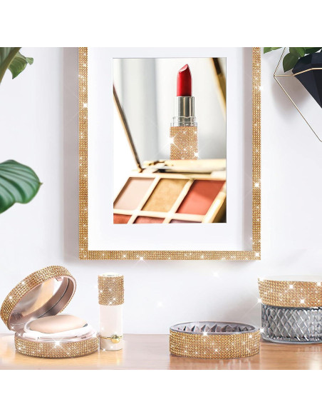 Cinta de Rhinestone Autoadhesiva Grande&Sueño 1.3 cm x 3 m Dorado