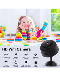 Cámara Mini WiFi HD 1080P YISPK con Visión Nocturna y Detección de Movimiento 2
