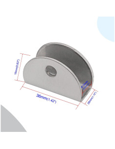 Soporte de Estante de Vidrio Aopin, Acero Inoxidable 4 Pcs 2