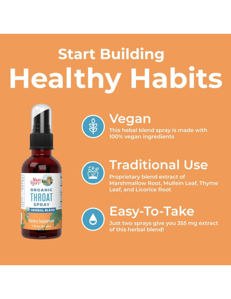 Spray Orgánico para la Garganta MaryRuth 30 ml | 4 Hierbas