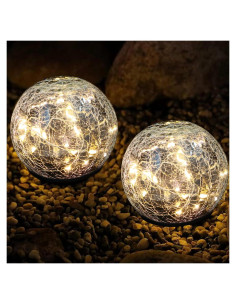 Luces de Jardín Solares GREENDAY 2 Paquete 15 cm LED Cálido