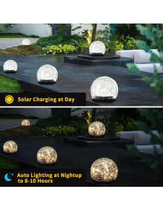 Luces de Jardín Solares GREENDAY 2 Paquete 15 cm LED Cálido 2
