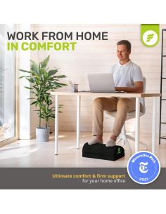 Reposapiés Ajustable ErgoFoam Negro - Diseño Ortopédico 44x30cm 2