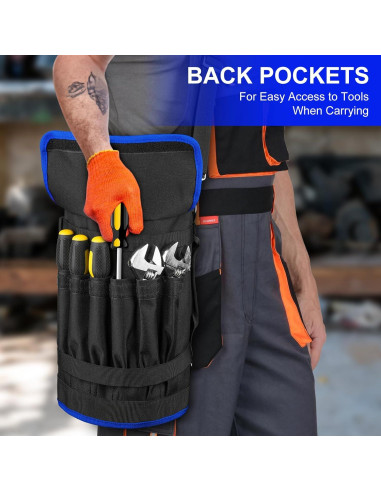 Bolsa de Herramientas Enrollable LEFOR-Z 13 Bolsillos Negra/Azul