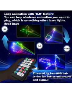Luces Láser DJ SALA LM-003 Proyector RGB 3D para Fiesta 2