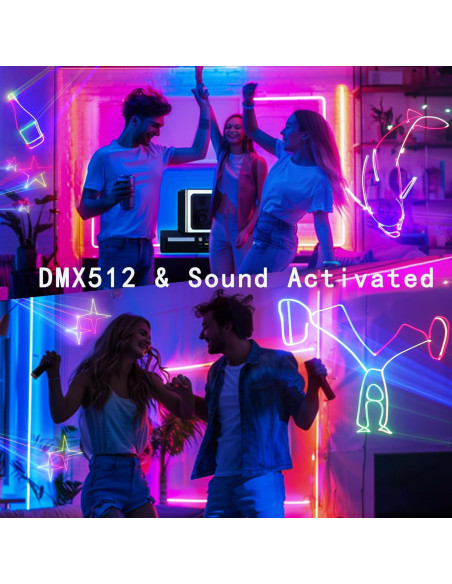 Luces Láser DJ SALA LM-003 Proyector RGB 3D para Fiesta